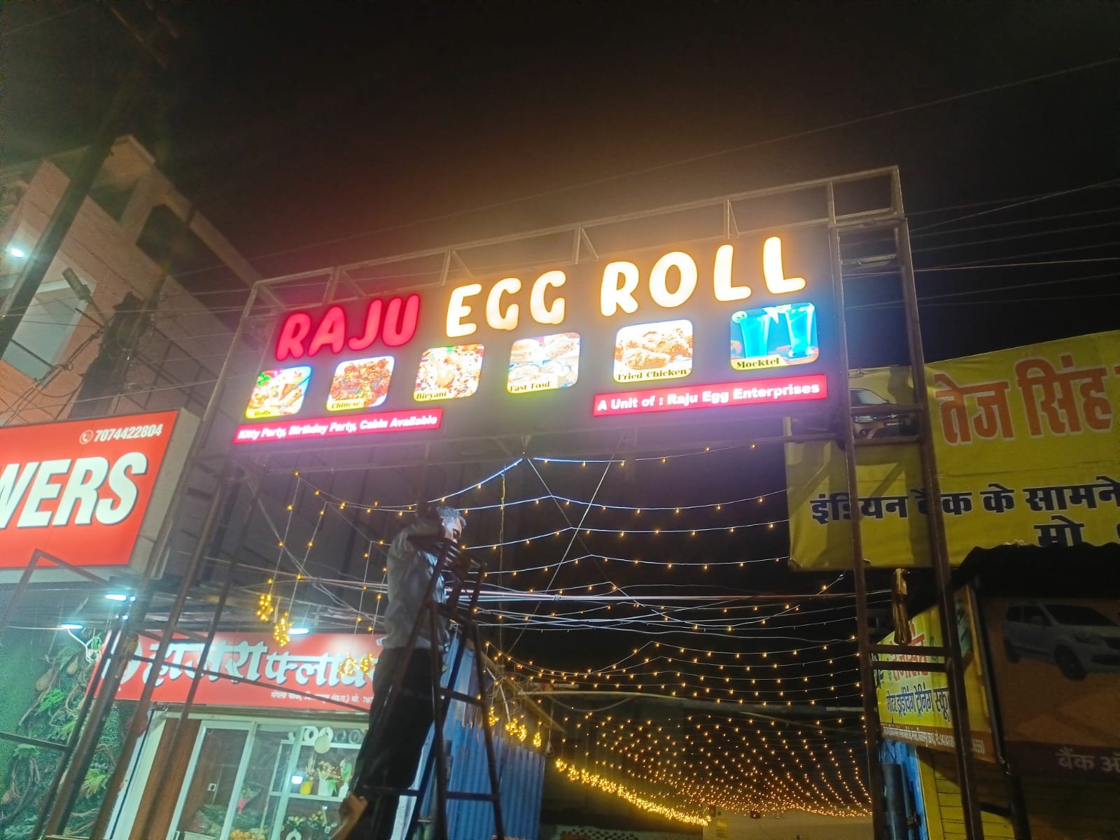 Acrylic LED Board Raju Egg Roll